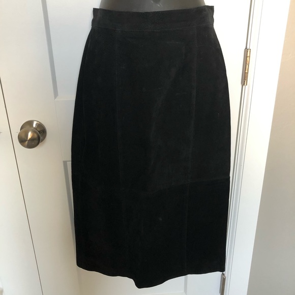 Vintage suede Daniel Marcus midi skirt sz6 - Picture 4 of 7